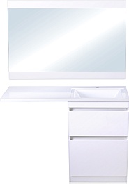 Style Line Тумба с раковиной Даллас 120 R Люкс, белая PLUS эмаль – фотография-11